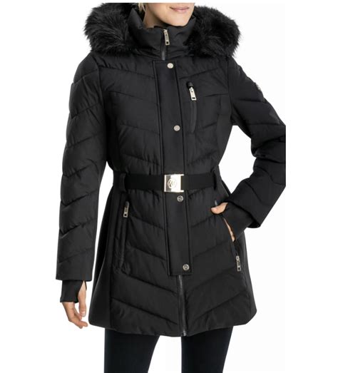 michael kors kalfsleer jas|Michael Kors winter jacket women.